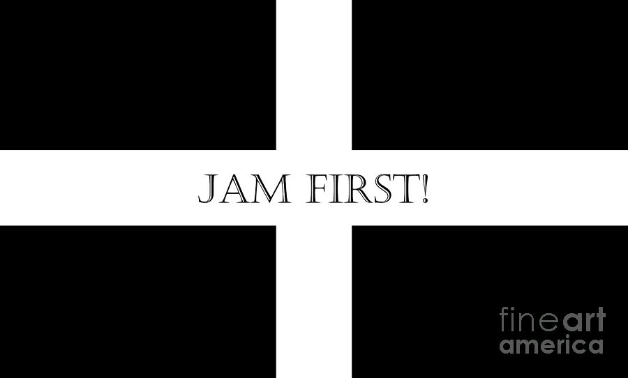 Black And White Digital Art - Jam First by Terri Waters