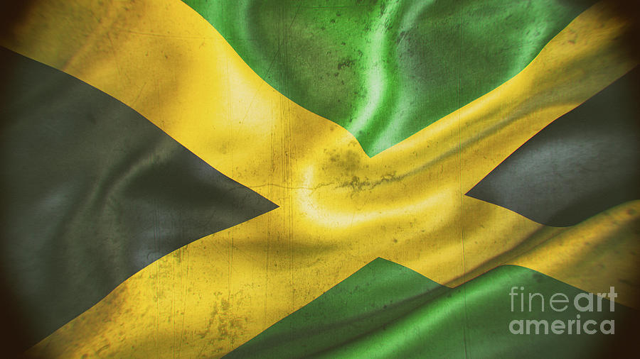 Jamaica Flag 3d Renderin Digital Art