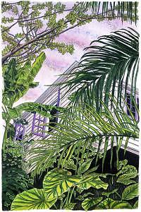 Tropical Painting - Jamaica Tree House by John Canning
