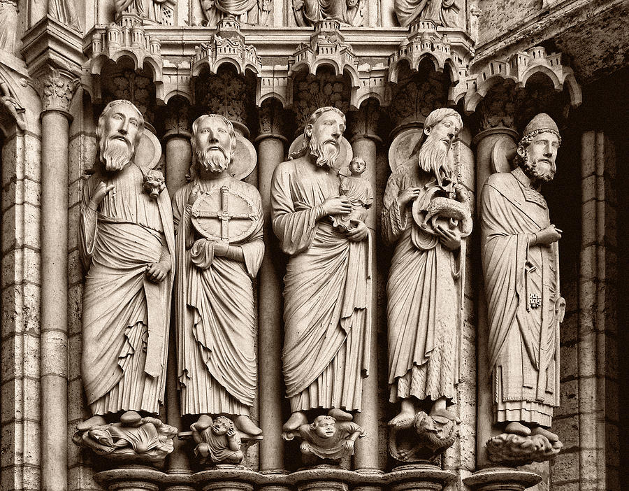 Jamb Figures - Notre Dame de Chartres Photograph by Nikolyn McDonald