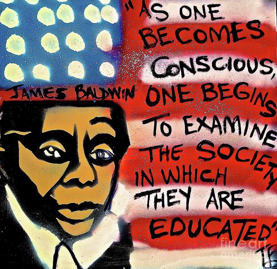 Monopoly Painting - James Baldwin Conscious by Tony B Conscious