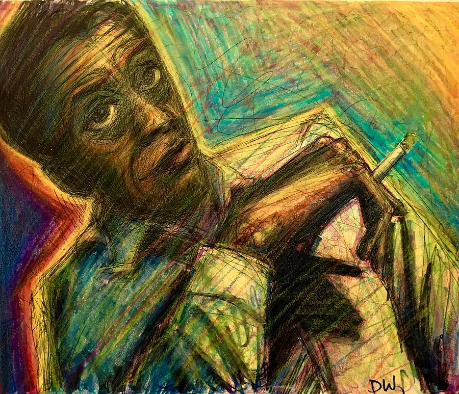 James Baldwin Drawing by David Weinholtz