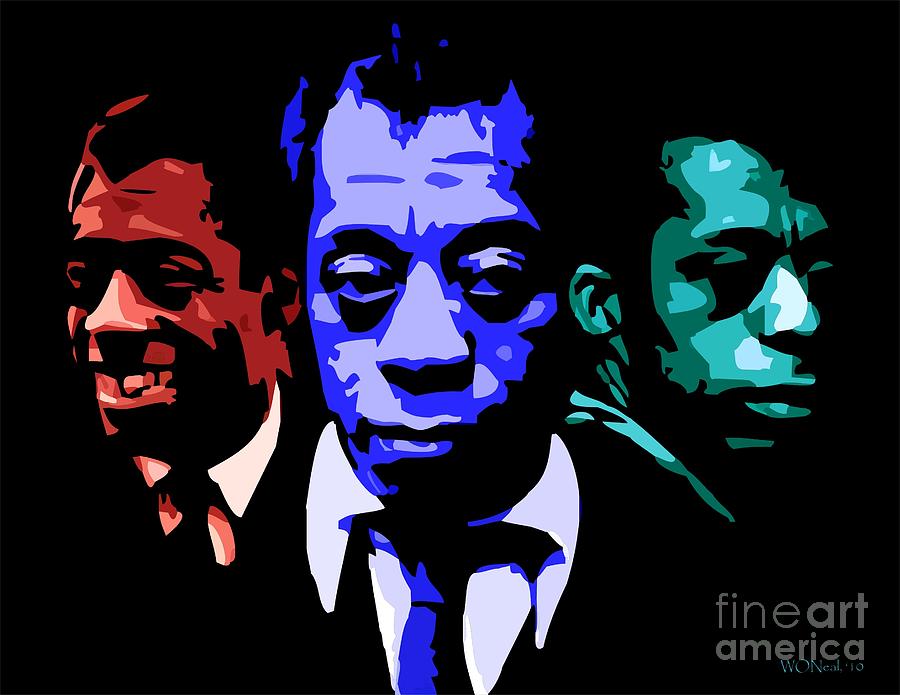 Portrait Digital Art - James Baldwin by Walter Neal
