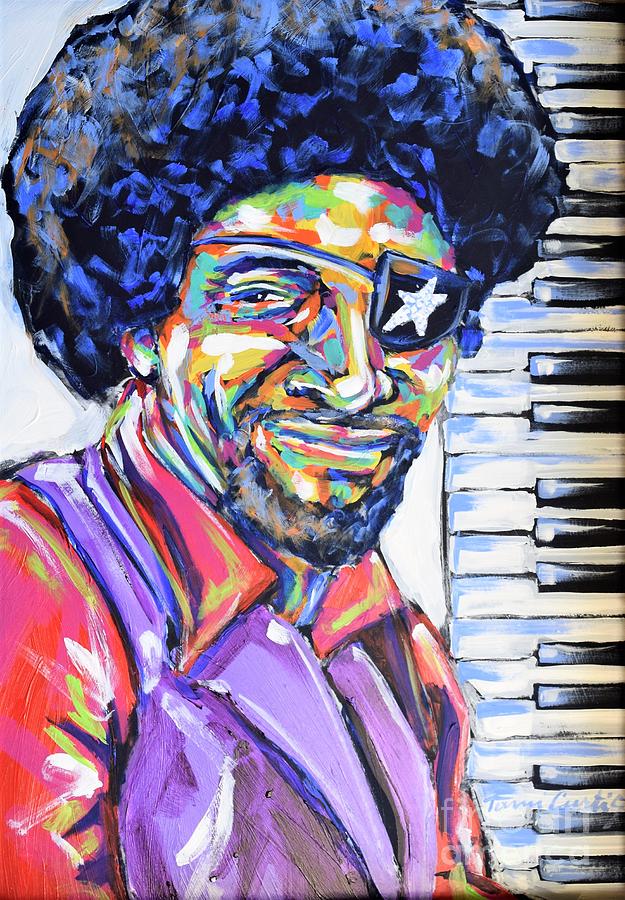 Blues Music Painting - James Booker by Tami Curtis