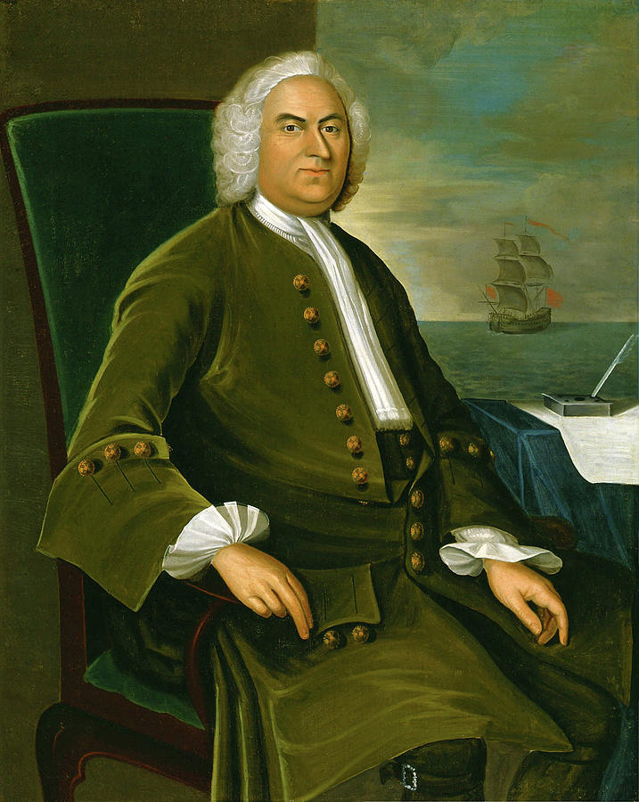 James Bowdoin I a merchant and father of Governor James Bowdoin Painting by Joseph Badger