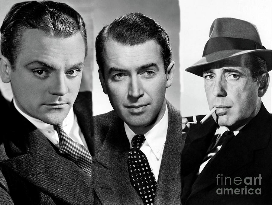 James Cagney, Jimmy Stewart and Humphrey Bogart Photograph by Doc Braham