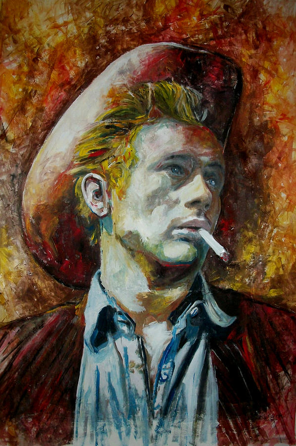 Hollywood Painting - James Dean - Giant by Marcelo Neira