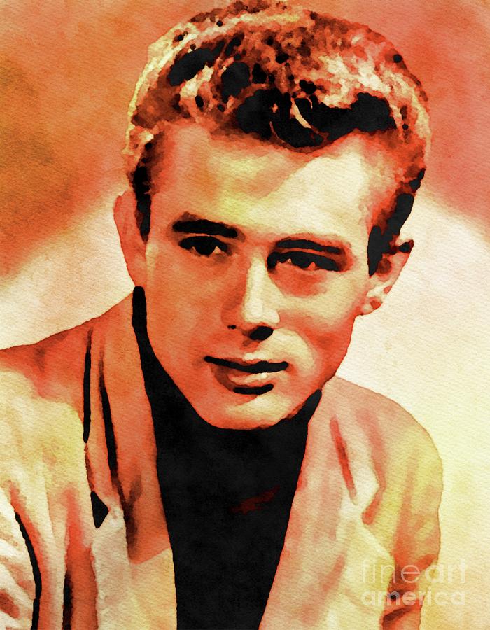 James Dean, Vintage Hollywood Legend Painting by Esoterica Art Agency ...