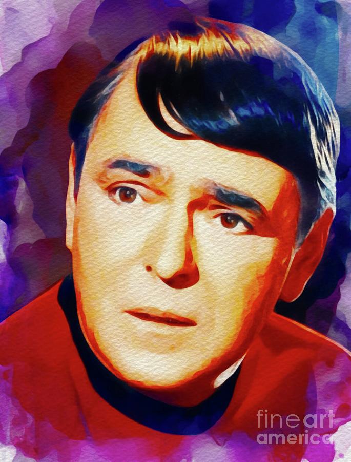 Hollywood Painting - James Doohan, Vintage Actor by Esoterica Art Agency