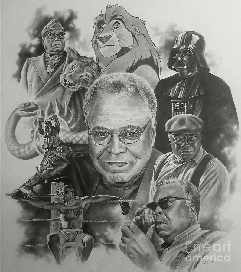 Star Wars Drawing - James Earl Jones by James Rodgers