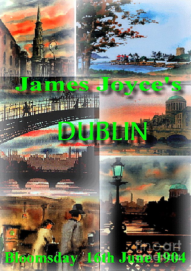 James Joyces Dublin Painting by Val Byrne