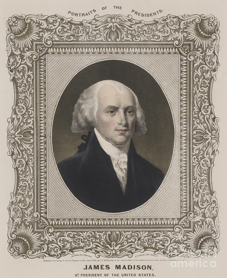 James Madison, 4th U.s. President Photograph by Science Source