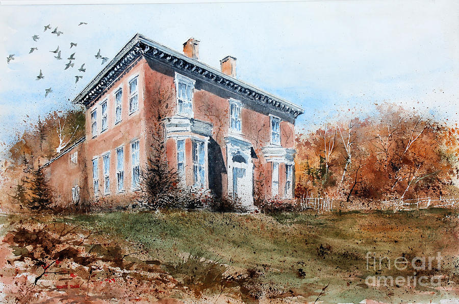 Indiana Painting - JAMES McLEASTER HOUSE by Monte Toon