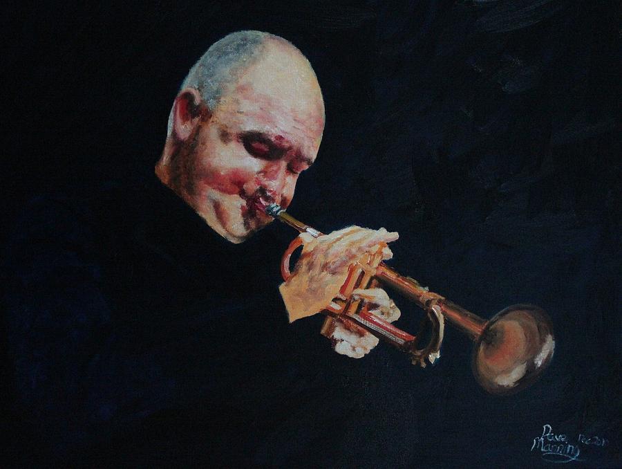 Music Painting - James Morrison In Action   Autographed by Dave Manning