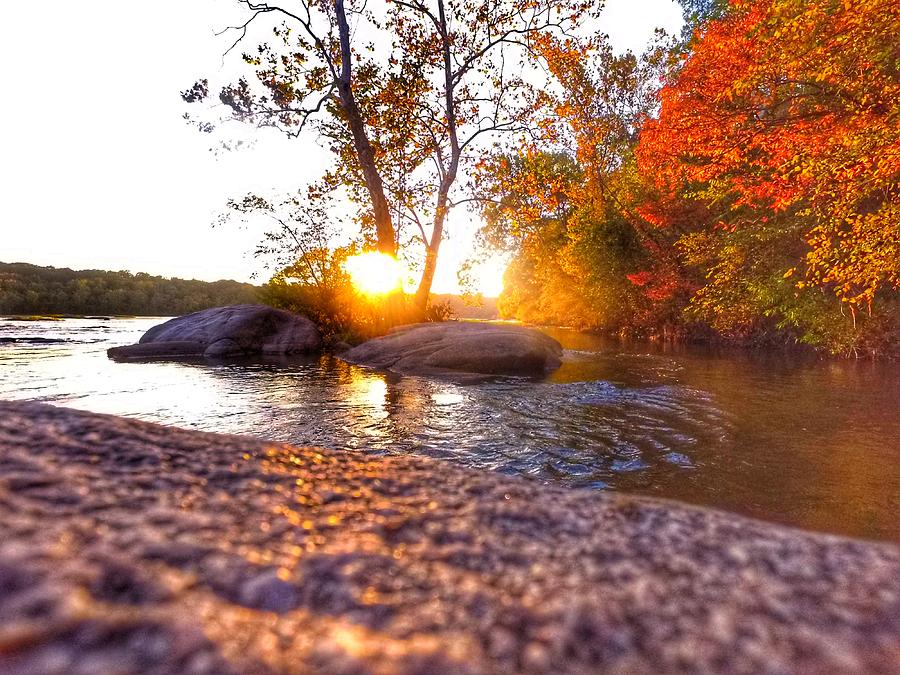 James River, Autumn Photograph by Kriss Wilson