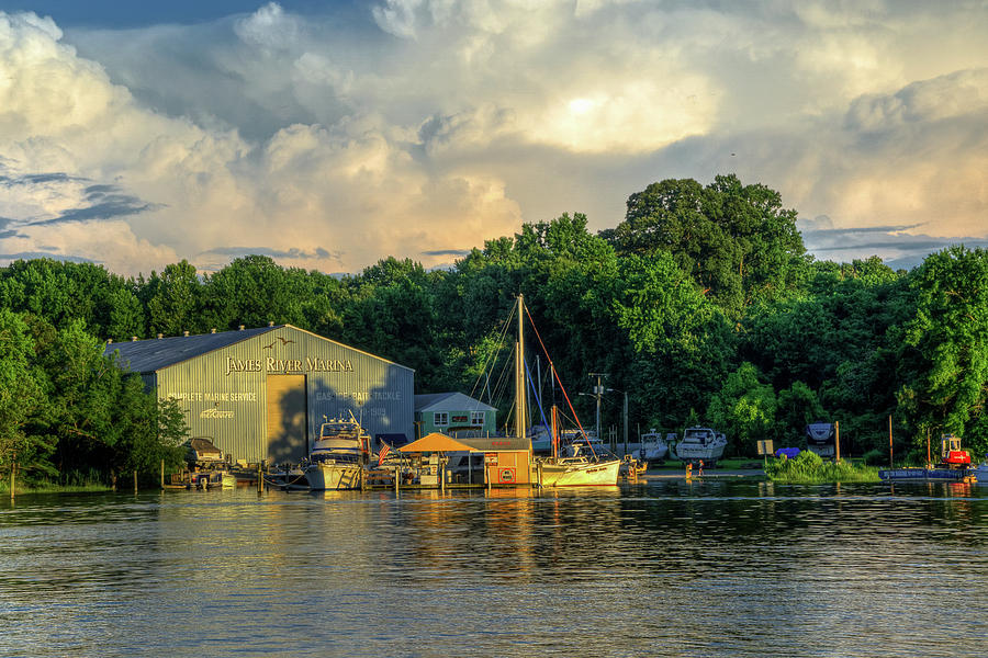 James River Marina Photograph by Jerry Gammon
