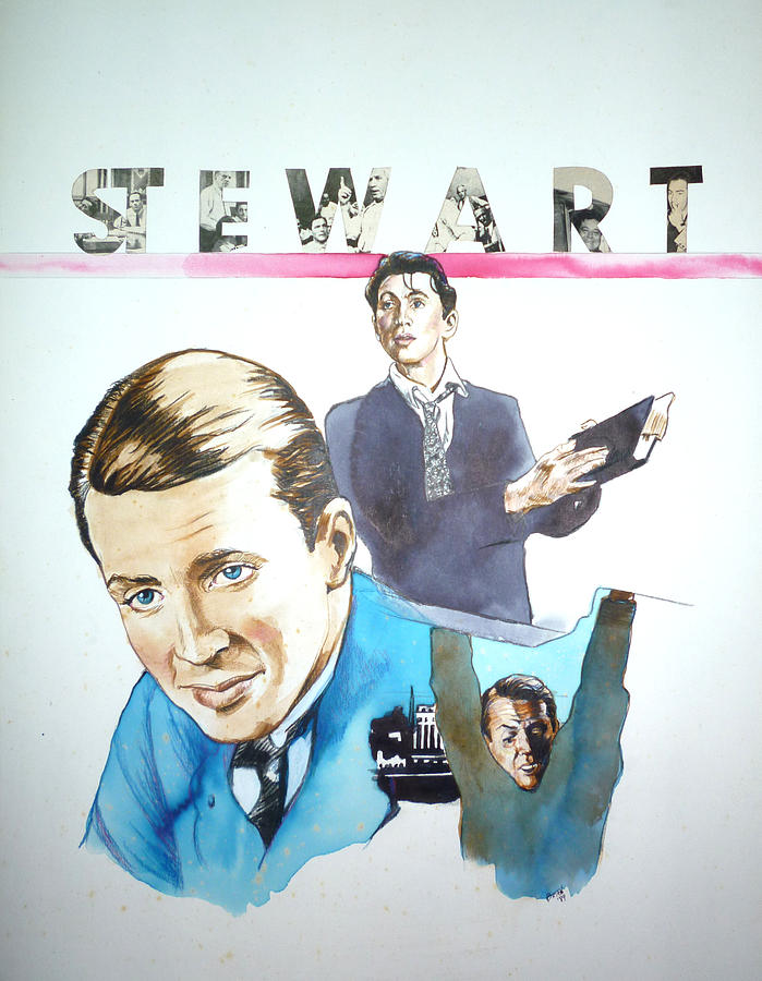 James Stewart Painting by Bryan Bustard