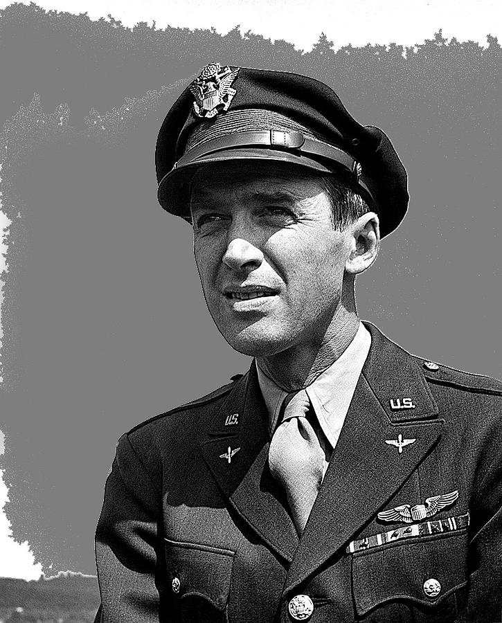 James Stewart in Air Force uniform c. 1944 color added 2016 Photograph ...