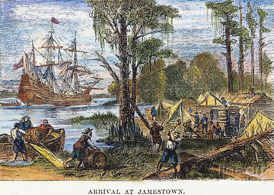 Jamestown Arrival, 1607 Drawing by Granger Fine Art America