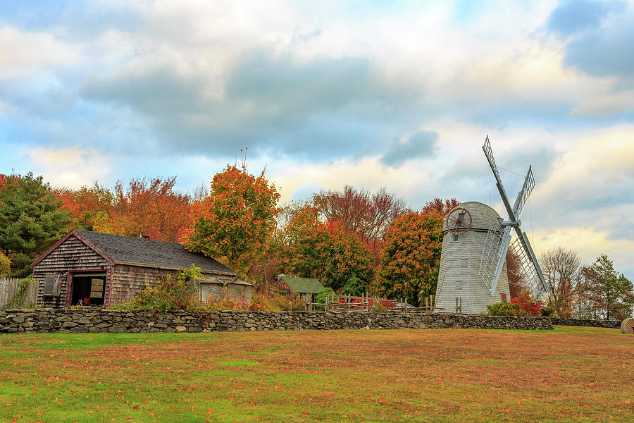 Jamestown Windmill Photograph by Bryan Bzdula