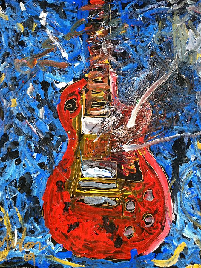 Jamin With The Les Paul Painting by Neal Barbosa