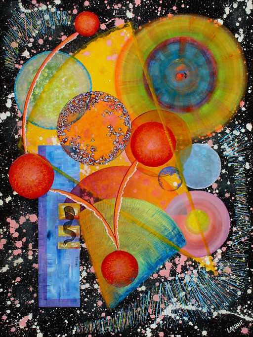 Jammin the Cosmos Painting by Leann Harding Jammin the Cosmos Painting by Leann Harding