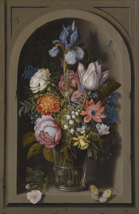 Jan Frans Van Dael 1764-1840 Flowers Bouquet  Painting by Celestial Images