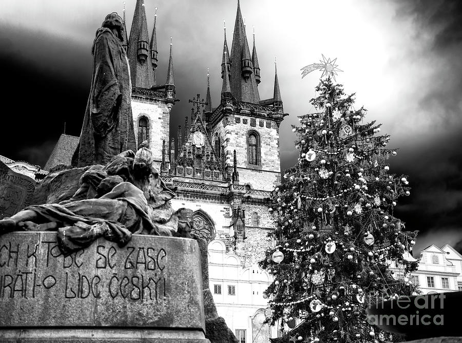 Jan Hus Christmas Prague Photograph by John Rizzuto