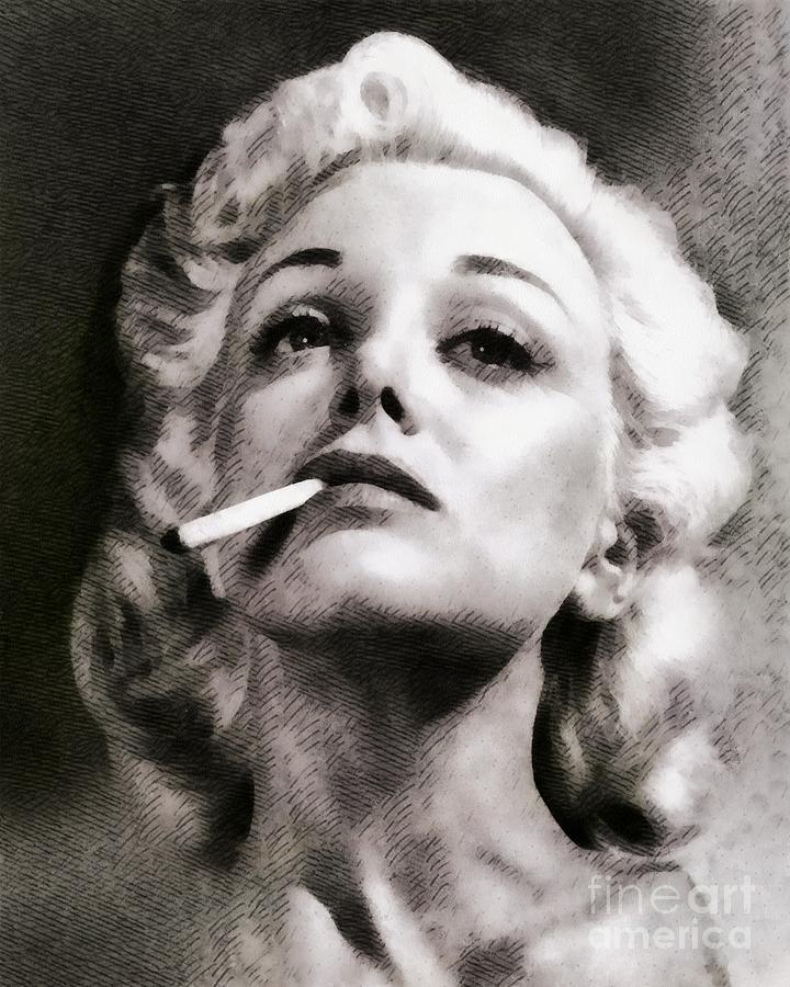 Hollywood Painting - Jan Sterling, Vintage Actress by Esoterica Art Agency