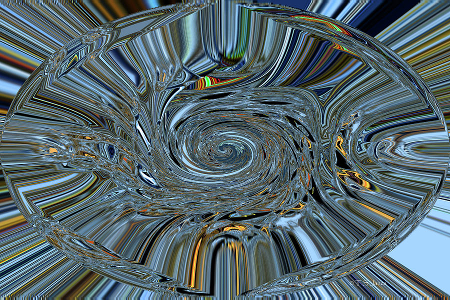 Janca Digital Glass Bowl #2479ew7 Digital Art by Tom Janca