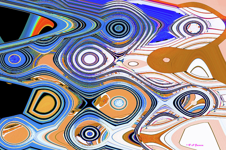 Janca Fish Abstract Panel Digital Art by Tom Janca