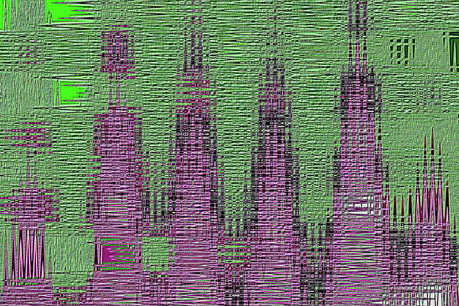 Janca Green And Purple Abstract #5272-2 Digital Art by Tom Janca