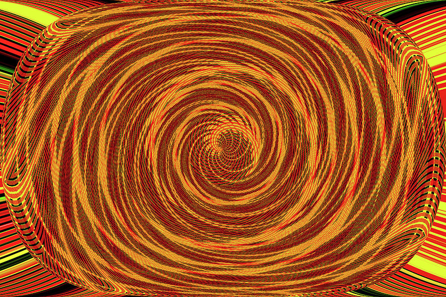 Janca Orange Panel Abstract # 097e20b Digital Art by Tom Janca