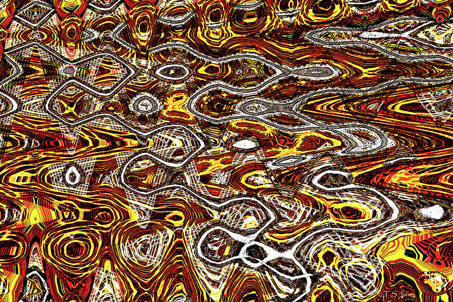 Janca Orange Panel Abstract # 097e21 Digital Art by Tom Janca
