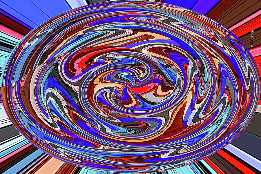 Janca Oval Abstract # 2593e2 Digital Art by Tom Janca