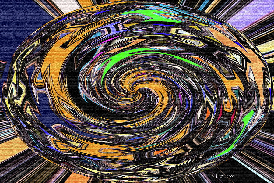 Janca Oval Abstract Panel #5247e8 Digital Art by Tom Janca