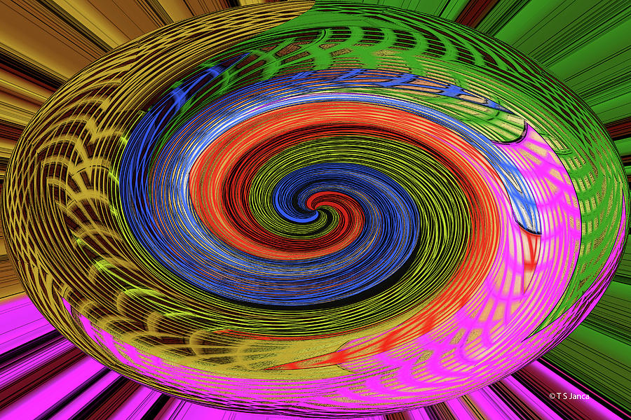 Janca Twirl Abstract #8177s1a Digital Art by Tom Janca