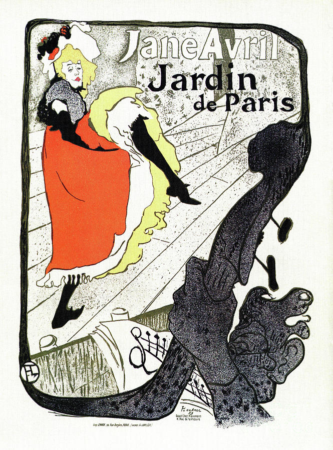 Jane Avril can-can Jardin De Paris Drawing by Heidi De Leeuw