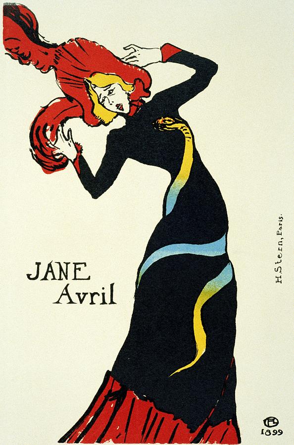 Jane Avril - French Dancer 1 - Vintage Advertising Poster Mixed Media by Studio Grafiikka