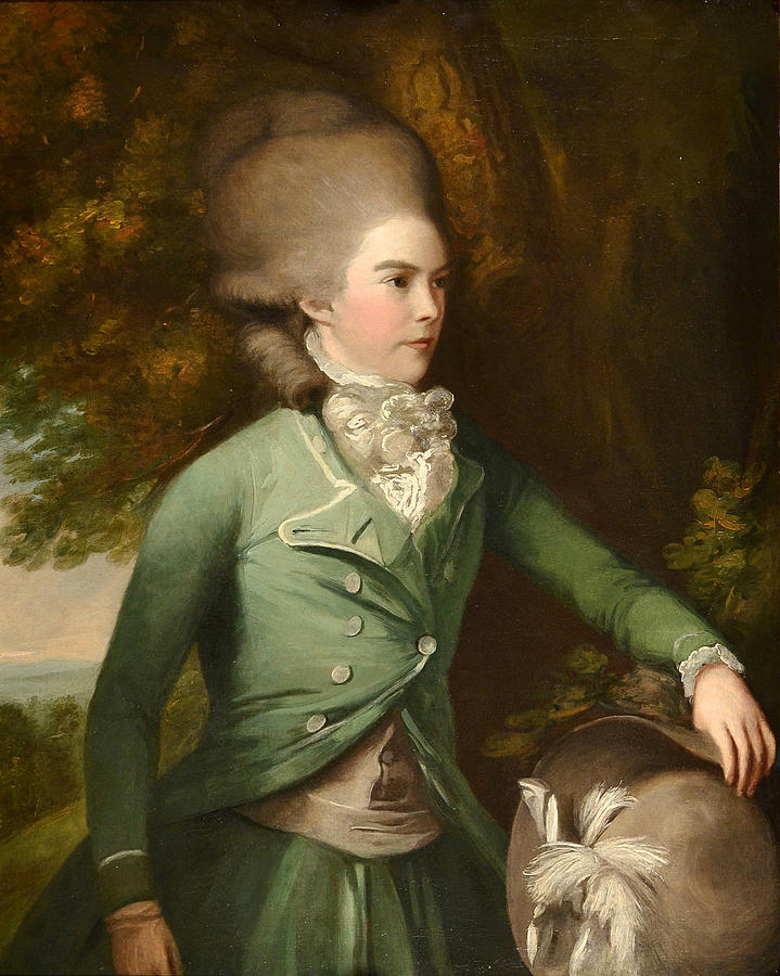 Jane Duchess of Gordon in Green riding Dress  Painting by Daniel Gardner