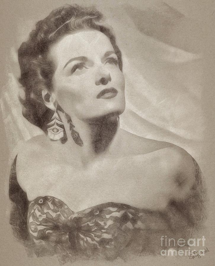 Jane Russell Hollywood Actress Drawing