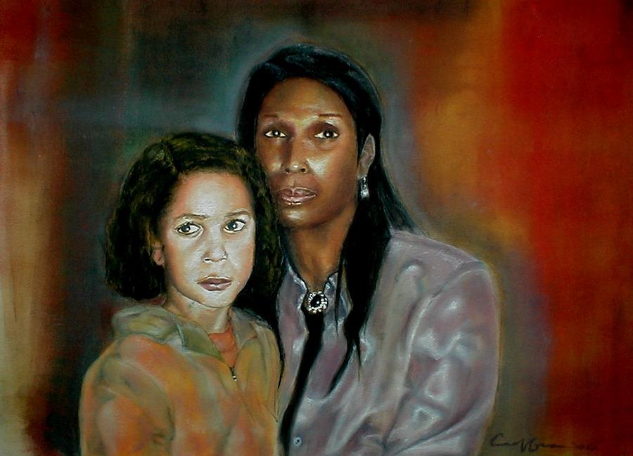 Janeen and Aden Painting by G Cuffia