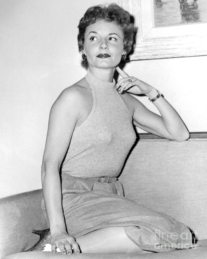 Janet Blair looks wistful. 1957 Photograph by Anthony Calvacca - Pixels