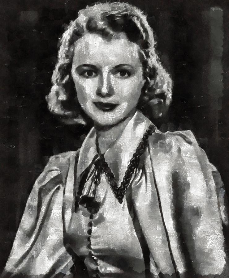 Janet Gaynor Vintage Hollywood Actress Painting by Esoterica Art Agency ...