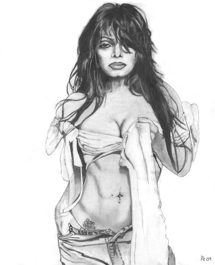 Janet Jackson Drawing - Janet Jackson by Russell Griffenberg