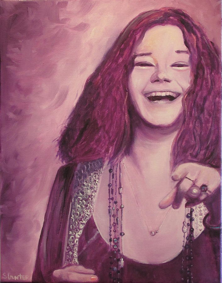 Janis Joplin Painting - Janis Amused by Sheila Gunter