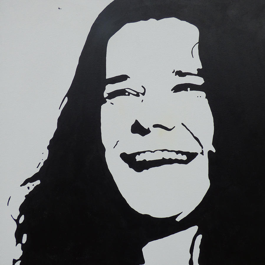 Janis Joplin Black And White Abstract Urban Art Music Art Pop Art ...