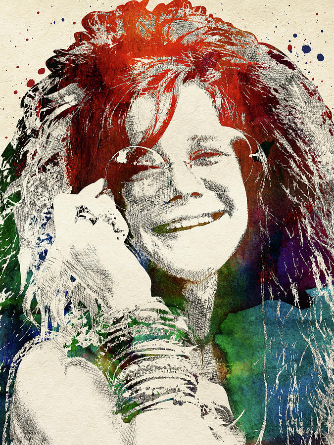 Janis Joplin portrait by Mihaela Pater