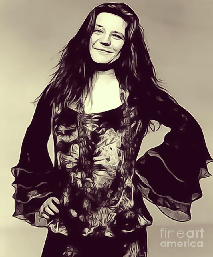 Hollywood Digital Art - Janis Joplin, Music Legend by Esoterica Art Agency
