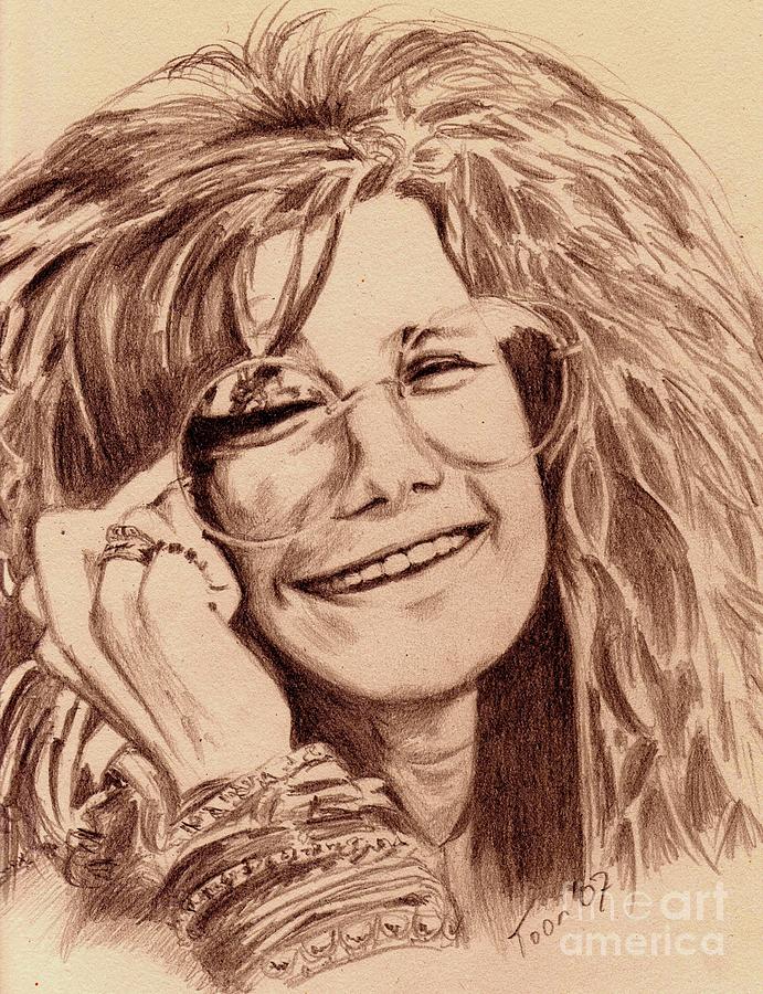 Janis Joplin Drawing by Toon De Zwart